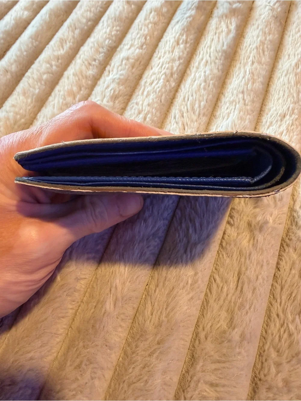 Louis Vuitton Taigarama Blue Multiple Wallet Rare Authentic + Box & Dust Bag